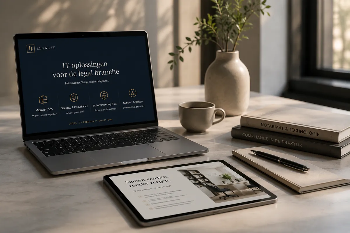 Legal IT-werkplek: Microsoft 365 op laptop en tablet